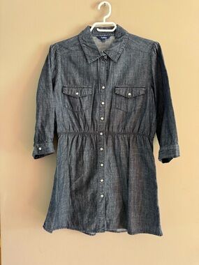 Indigo Denim Jeans Press-Button Tunic